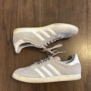 Adidas Gazelle Suede Sneakers Mens Size 11 Gray White Lace Up Casual Shoes